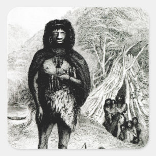 Fugian Man Quadratischer Aufkleber