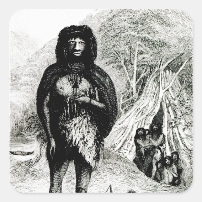 Fugian Man Quadratischer Aufkleber (Vorderseite)