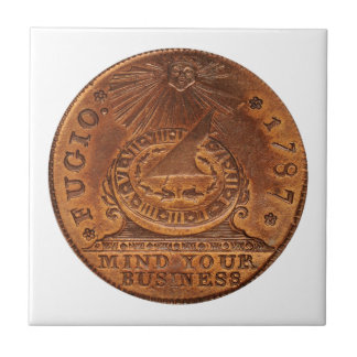 Fugio Cent-Verstand Ihr Geschäfts-Kupfer-Penny Fliese