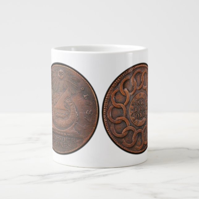 Fugio Cent-Verstand Ihre Geschäfts-Front und Jumbo-Tasse (Vorderseite)