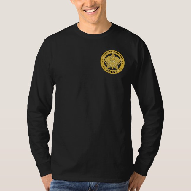 FUGITIVE ERHOLUNG AGENT ABZEICHEN T - Shirt (Vorderseite)