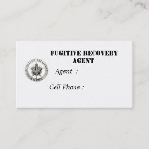 Fugitive Erholungs-Agent Visitenkarte