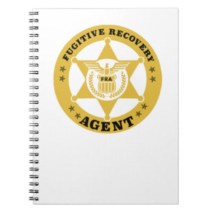 FUGITIVE RECOVERY AGENT BADGE NOTIZBLOCK