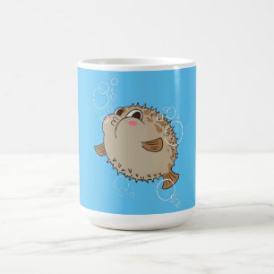 Fugu Meer Leben Cartoon Design Kaffeetasse