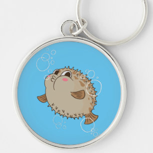 Fugu Meer Leben Cartoon Design Schlüsselanhänger