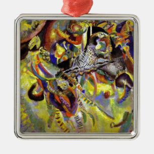 Fugue Abstrakte Malerei von Kandinsky Silbernes Ornament