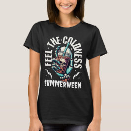 Fühl den Frost Summerween Gruseliger Boba-Skelett T-Shirt