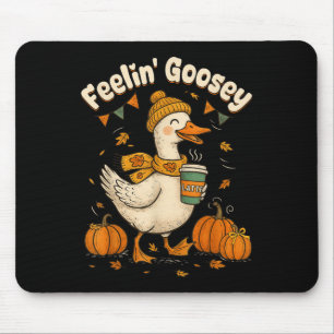 Fühl dich gänsehaut-mäßig Herbst Gans Kürbis-Gewür Mousepad