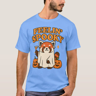 Fühl dich spooky Roter Panda Halloween T-Shirt