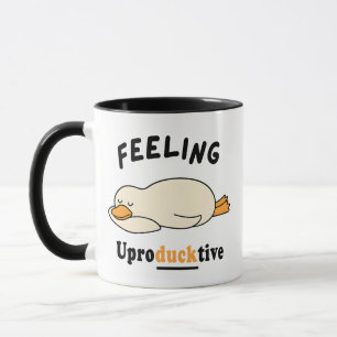 Fühl mich unproduktiv Lustiges Schlafender-Ente-Me Tasse