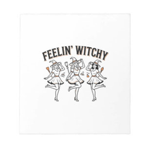 Fühl mich verhext Retro Halloween Hexen Notizblock