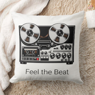 Fühle den Beat Retro-Spule-zu-Spule-Tonband-Kissen Kissen