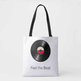 Fühle den Beat Retro-Vinyl-Tasche
