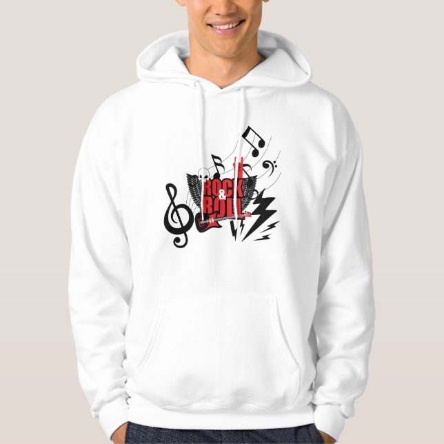 Fühle den Lärm: Der ultimative Rock & Roll Hoodie (Vorderseite)