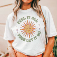 Fühle es alles, dann lass es los Retro Boho Sonne