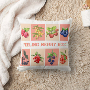 FÜHLE MICH GUT MIT BEEREN Anpassbare Erdbeere Kissen