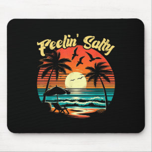 Fühle salzig Strand Sommer Urlaub Vintage 70er Ret Mousepad