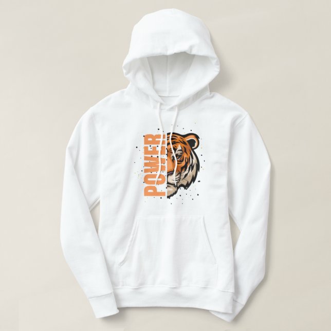 Fühlen Sie den Power - Fettdruck Tiger Graphic, da Hoodie (Design vorne)
