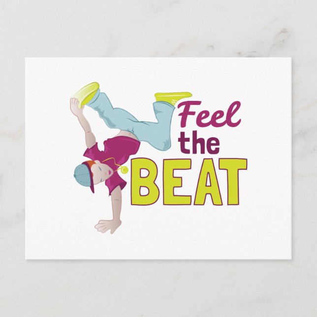 Fühlen Sie die Beat Postkarte (Vorderseite)