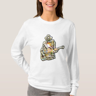 Fühlen Sie die Blues - Künstlerisches Gitarrendesi T-Shirt