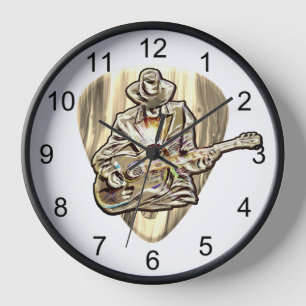 Fühlen Sie die Blues - Künstlerisches Gitarrendesi Uhr