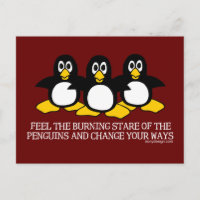Fühlen Sie die brennende Gestalt der Pinguine
