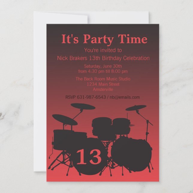 Fühlen Sie die Einladung zum Beat Drum (Vorderseite)