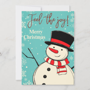 Fühlen Sie die Freude frohe Weihnachten Snowman We