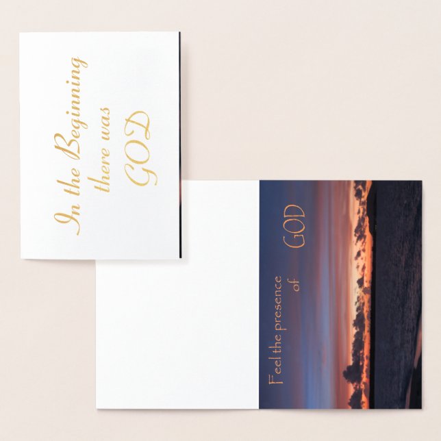 Fühlen Sie die Gegenwart von GOD Folienkarte (Anzeige)