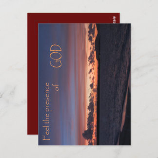 Fühlen Sie die Gegenwart von GOD Postkarte