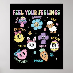 Fühlen Sie Ihre Gefühle Psychische Gesundheit Ästh Poster