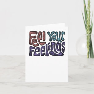 Fühlen Sie Ihre Gefühle Word Art Sticker Karte