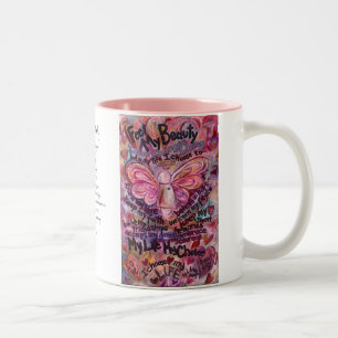Fühlen Sie meine Beauty Pink Cancer Angel Tasse
