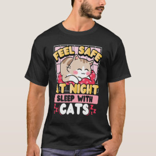 Fühlen Sie sich beim Nachtschlafen bei Katzen sich T-Shirt