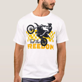 Fühlen Sie sich das FREEDOM Yellow Checkered Wheel T-Shirt