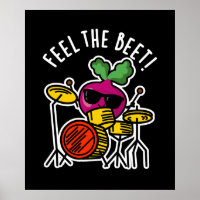 Fühlen Sie sich die Beet Funny Veggie Pun Dark BG