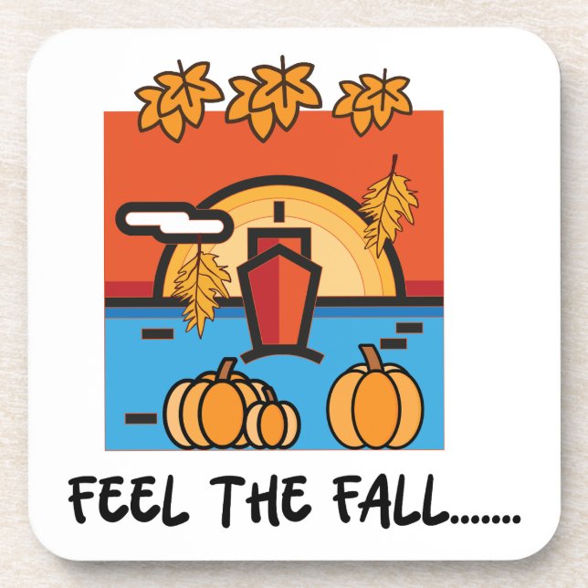 Fühlen Sie sich die Herbstsaison Vibes Getränkeuntersetzer (Vorderseite)