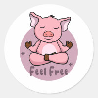 Fühlen Sie sich frei Kawaii niedlich rosa Schwein 