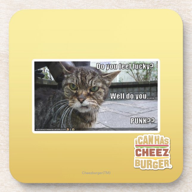 Fühlen Sie sich glücklich? Getränkeuntersetzer (Vorderseite)