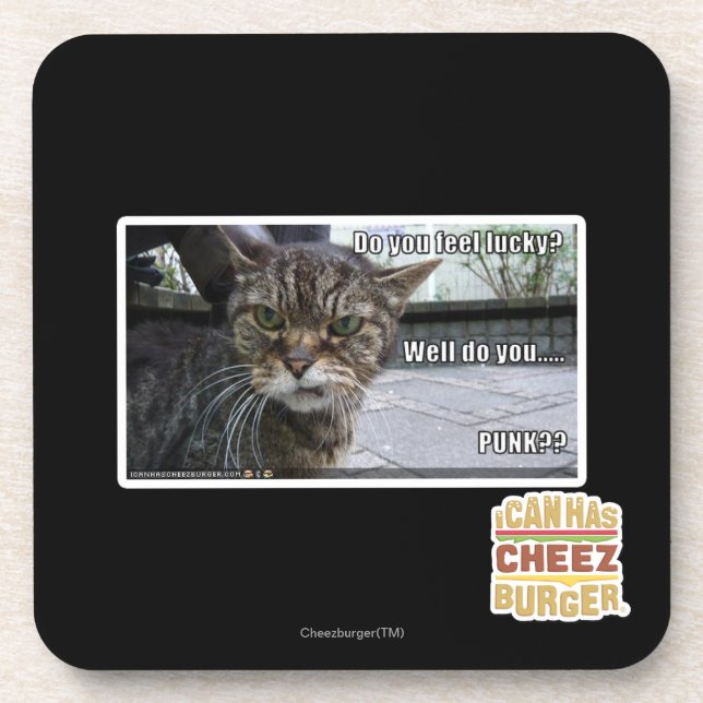 Fühlen Sie sich glücklich? Getränkeuntersetzer (Vorderseite)