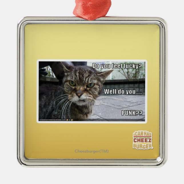 Fühlen Sie sich glücklich? Ornament Aus Metall (Vorne)