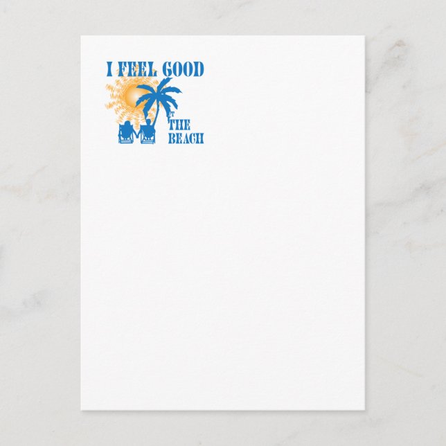 Fühlen Sie sich gut am Strand Postkarte (Vorderseite)