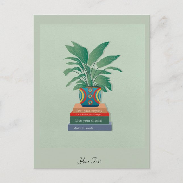 Fühlen Sie sich gut Anyday Inspiration Word Art Postkarte (Vorderseite)