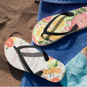 Fühlen Sie sich spritzig Zitrus-Junggesellinnen- Flip Flops