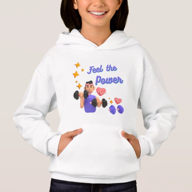 fühlen Sie sich wie im Power Hoodie (Vorderseite)