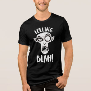 Fühlt sich Blah Nosferatu Vampir in Weiß Tri-Blend Shirt