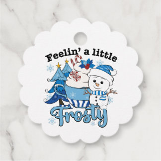 Fühlt sich ein bisschen frostig süßer Schneemann Geschenkanhänger