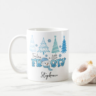 Fühlt sich ein bisschen frostig Winter Schneemann  Kaffeetasse