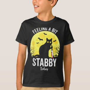 Fühlt sich ein bisschen stachlig lustige schwarze T-Shirt