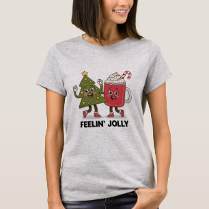 Fühlt sich fröhlicher Weihnachtsbaum Kaffee Liebha T-Shirt